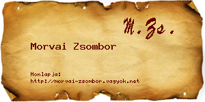 Morvai Zsombor névjegykártya